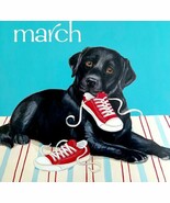 Black Labrador March Dog Days Poster Calendar 14 x 11&quot; Art Erica Leigh D... - $41.01 CAD