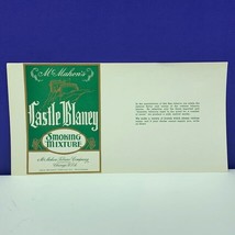Snuff box Tobacco label paper ephemera smoking vtg Castle Blaney Chicago... - $8.86