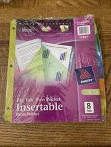 Avery Big Tab Two Pocket Insertable Plastic Dividers - £6.16 GBP