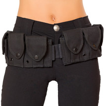 Utility Ammo Belt with Pouches Adjustable Police Military SWAT Costume 4502 - $35.63