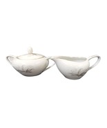 Kaysons Fine China Golden Rhapsody Sugar Bowl &amp; Creamer Set Floral Design - £18.41 GBP