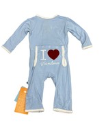 Kickee Pants I Love Grandma Blue Baby Romper - 3-6 Months Bamboo Blend NWT - €16,56 EUR