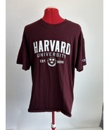Harvard University T Shirt Short Sleeve Maroon Champion Size Large - £15.76 GBP