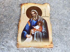 Orthodox Christian Icon of Simeon, icon of Sveti Simeon Bogopriimec - $13.00
