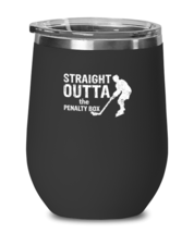Wine Glass  Tumbler Stainless Steel Funny Straight Outta The Penalty Box  - £26.50 GBP