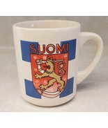 Vintage SUOMI Finland Finnish Coat of Arms Mug Novelty Bergquist Imports - $22.66 CAD