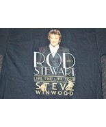Rod Stewart Steve Winwood 2013 Tour Shirt Mens XL Live The Life Tour Black - £5.17 GBP