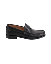 Salvatore Ferragamo Penny Loafer In Leather Men Black Size 5.5 - $192.85