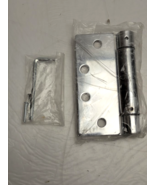 FOR PARTS - Spring Hinges 4.5 x 4.5 Bright Chrome Steel Square Corner - ... - $11.56