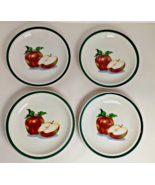 (4) Main Stays Home Ceramic - Salad Serving Plates - Apple Design - Farm... - £31.91 GBP