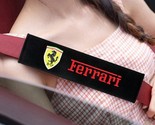 Ferrari Embroidered Logo Car Seat Belt Cover Seatbelt Shoulder Pad 2 pcs - £11.00 GBP