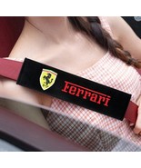 Ferrari Embroidered Logo Car Seat Belt Cover Seatbelt Shoulder Pad 2 pcs - £11.18 GBP