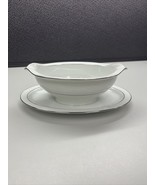 Noritake Whitehall 6115 Gravy Bowl (7.5”) with Attached Underplate (9”) - £11.12 GBP