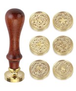 6 Pcs Wax Seal Stamp Set With Magic Symbols Wax Stamp Heads And Wooden H... - £23.69 GBP