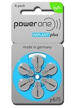 6 Powerone Mercury Free Hearing Aid Batteries Size: 675P Cochlear Implant - £28.83 GBP