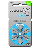 6 Powerone Mercury Free Hearing Aid Batteries Size: 675P Cochlear Implant - $37.99