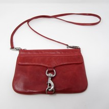 Rebecca Minkoff Red Leather Mini Purse Clutch with leather strap silver hardware - £15.21 GBP