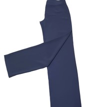 Chico&#39;s Women 1(8) Medium  High Rise Wide Leg Trouser Dress Pant Navy Blue - £19.74 GBP