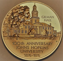 John Hopkins University 100th Anniversary Bronze Proof Locket ~ Franklin Mint... - £22.44 GBP