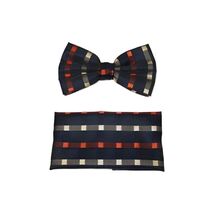 Men's Fancy Bow Tie/Hankie Set By J.Valintin Soft Microfiber Silky JVBT-38 - $17.50