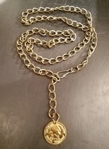 Vintage George Washington Medal Pendant on Chain Necklace 39 inches - £15.61 GBP