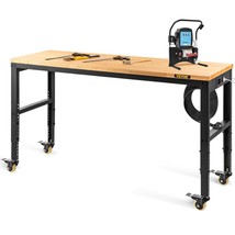 VEVOR Workbench Adjustable Height, 48&quot; L X 24&quot; W X 40.9&quot; H Garage Table ... - $373.99