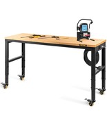 VEVOR Workbench Adjustable Height, 48&quot; L X 24&quot; W X 40.9&quot; H Garage Table ... - $373.99