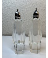 Unbranded Fine Hand Cut Crystal Salt &amp; Pepper.Shakers 6&quot; Made In Japan - $19.24 CAD
