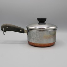 Vintage Pre-1968 Revere Ware 1801 1 Qt. Pot with Copper Bottom &amp; Lid - £11.86 GBP