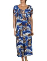 Hilo Hattie Womens Hawaiian Dress Muumuu Blue Multicolor HH-N706-BH-Blue - £55.48 GBP