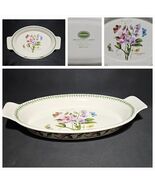 Portmeirion Botanic Garden 14&quot; Augratin Oval Baker with Handles Sweet Pea - $96.07 CAD