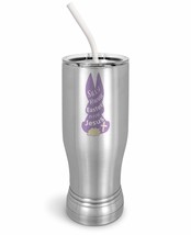 PixiDoodle He Is Risen Purple Easter Bunny Insulated Coffee Mug Tumbler with Spi - £26.85 GBP+