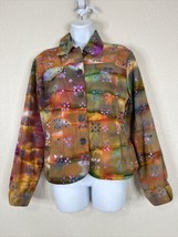 Life Style Womens Size PL Colorful Button Front Blazer Jacket Long Sleeve - £2.13 GBP