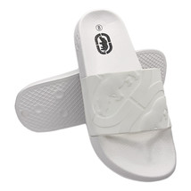 Nwt Ecko Unltd. Msrp $36.99 Men&#39;s 3D Logo White Slip On Slides Sandals Size 8 - £13.31 GBP