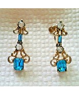 Unbranded Vintage Mid Century Articulated Dangle Gold Tone Screw Back Ea... - $49.99