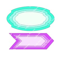 Nested Oval and Arrow Frames DIGITAL File.  Instant Download.  No Physical Prode