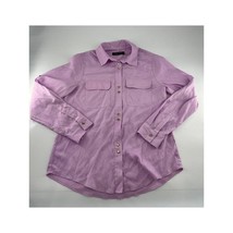 Ivanka Trump Shirt Womens Medium Light Purple Button Up Blouse Collared ... - £10.45 GBP