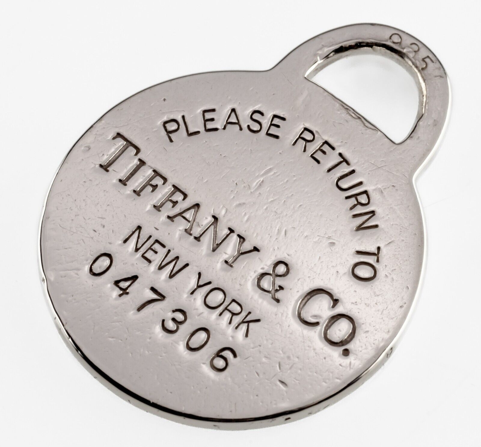 Primary image for Tiffany & Co. Sterling Silver "Return to" Tag Charm w/ Serial Number Nice!