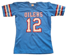 Houston Oilers Kenny Stabler Jersey Mens Sz M Rawlings Blue Vintage Made... - $92.15