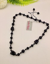 New Lola Rose Midnight Blue Sparkly Sandstone  Beaded Necklace L42cm - £30.24 GBP