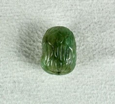 Natural Untreated Emerald Carved Bead 28.63 Carat Gemstone For Designing Pendant - £173.14 GBP