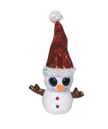 Ty Beanie Boo Flurry Christmas Snowman Glitter Plush Stuffed Animal 2019... - $294.56 MXN