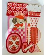 Valentines Day Card Vtg Antique decoration sign ephemera 1960s Eureka Tr... - £31.16 GBP