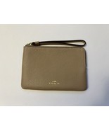 Coach Wristlet Zip Solid Khaki/Tan Leather NEW/NBU - £38.79 GBP