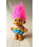 Vintage Russ Troll Doll; 7&quot; {Inc Hair} Summer Outfit Girl Doll With Pink... - $33.94 CAD