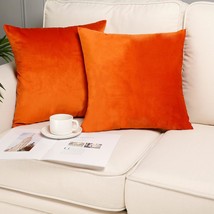 Mzpso Pack Of 2, Velvet Super Soft Solid Decorative Square Throw Pillows Covers - $41.99