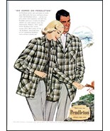 1950s Pendleton Jackets PRINT AD Mens &amp; Women&#39;s Clothes &quot;Inspired In Ore... - $10.65 CAD