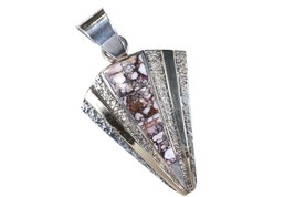 Native American 14k gold and Sterling inlay arrowhead pendant - £273.86 GBP