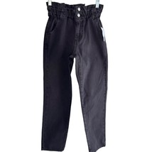 PACSUN Mom Jeans Women&#39;s Sz  23 Caviar Black Flex Waist 100% Cotton 0051  - $12.59