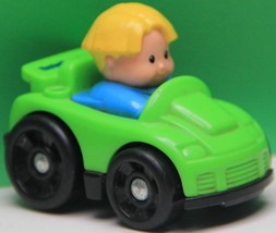 Fisher Price Little People Wheelies Eddie in Green Sports Car - £3.98 GBP